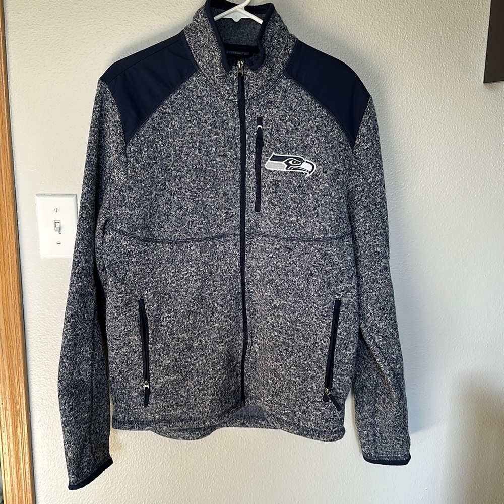 Men’s NFL Seahawks fleece zip up. Size M